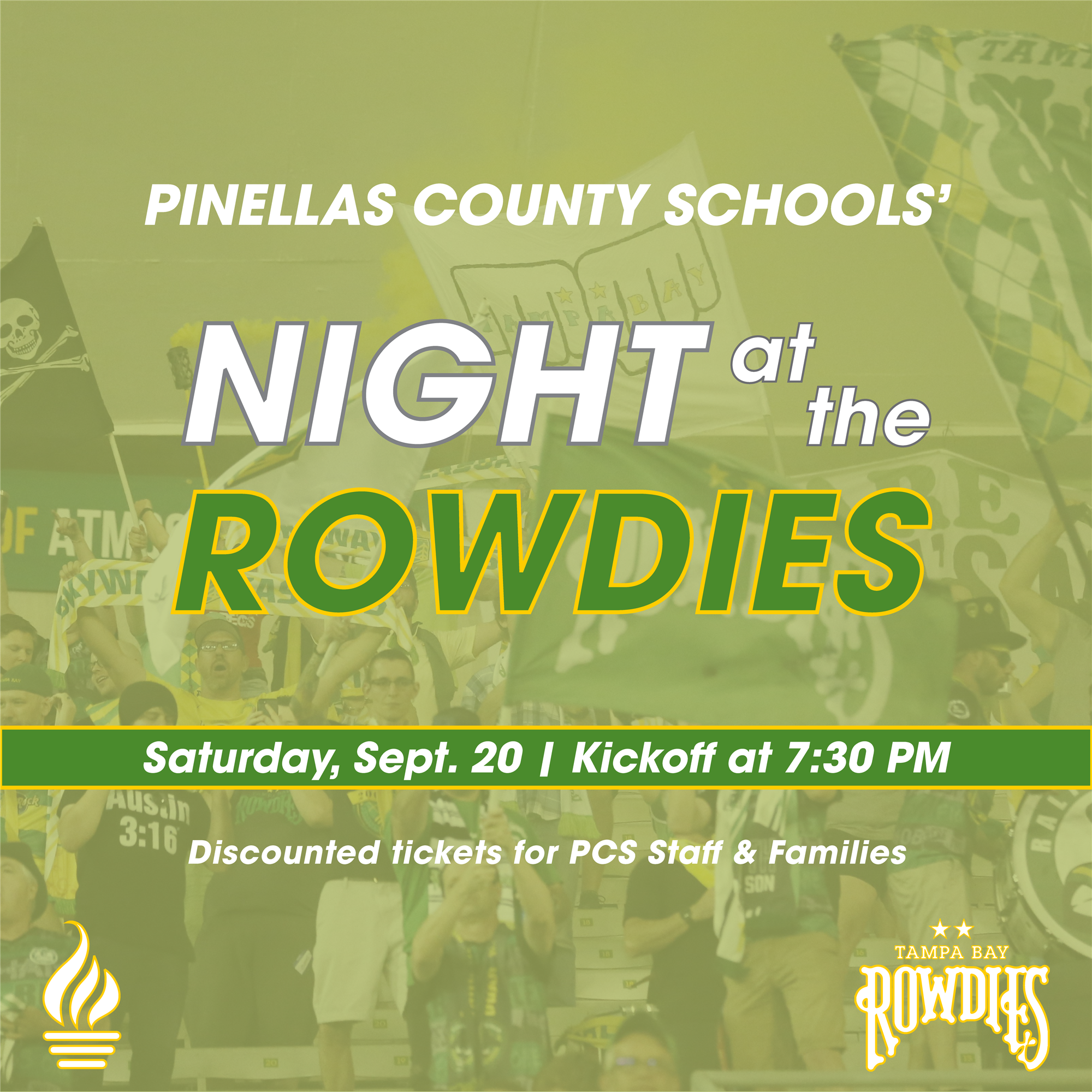 PCS' Night at the Rowdies! Sat Sept. 20